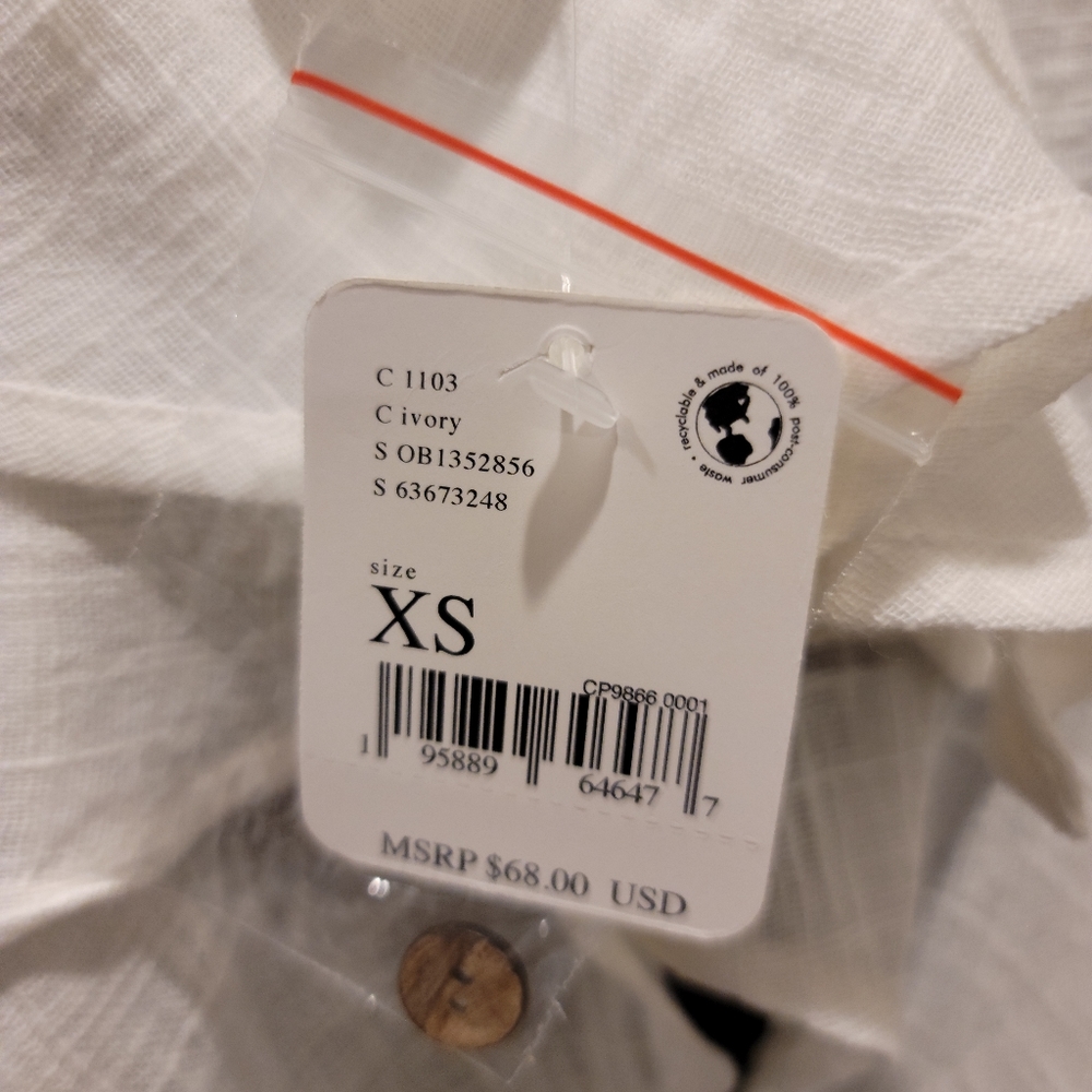 Brand new with tags Free People Zuri Ruffle Blouse Size X-Small - Picture 9 of 9